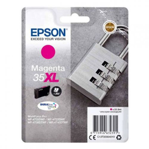EPSON Singlepack Magenta 35XL DURABrite Ultra Ink , Epson , EPSC13T35934010 , 8715946632391